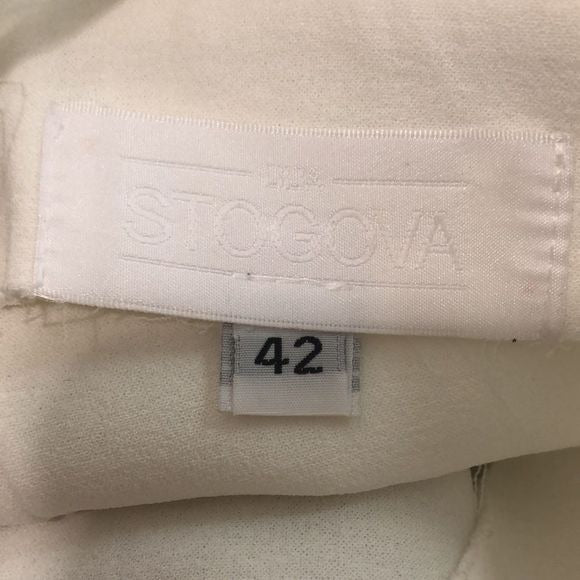 Stogova Ivory Pleated Midi Dress