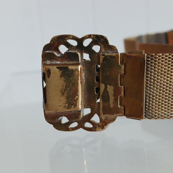 Victorian Slide Chain W Red Stone Vintage Bracelet.