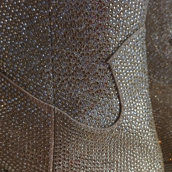 Daniel Diamond Gold Glitter Cowboy Boots.