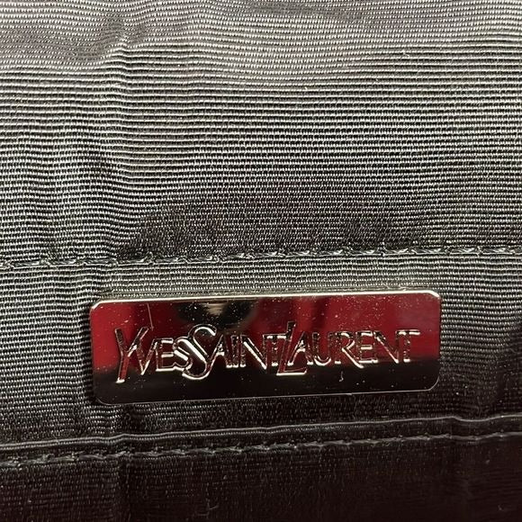 Yves St Laurent Vintage Red Satin Logo Bag