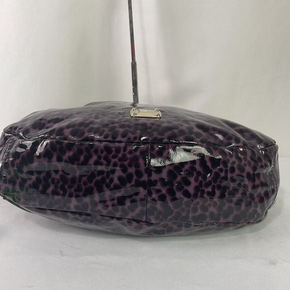 Jimmy Choo Purple Animal Print Patent Bag