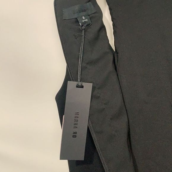 Marna Ro NWT black with sparkly knit panel sheath dress