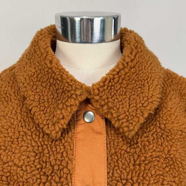 Madewell size M brown faux fur bomber jacket
