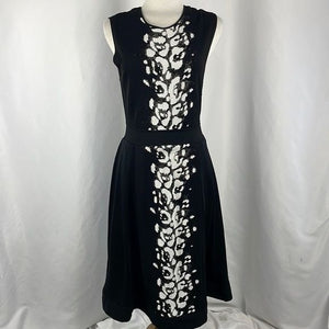 Giambattista Valli Black and White Knit Midi Dress