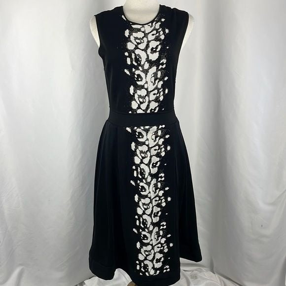 Giambattista Valli Black and White Knit Midi Dress