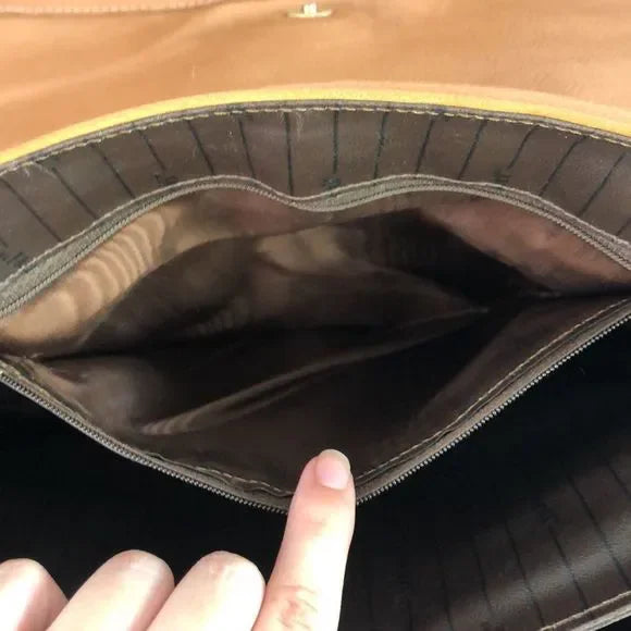 I Santi Italian Brown Leather Thin Bag