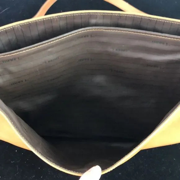 I Santi Italian Brown Leather Thin Bag