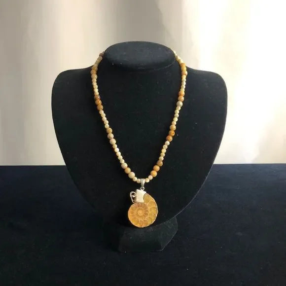 Ammonite Mother of Pearl Necklace