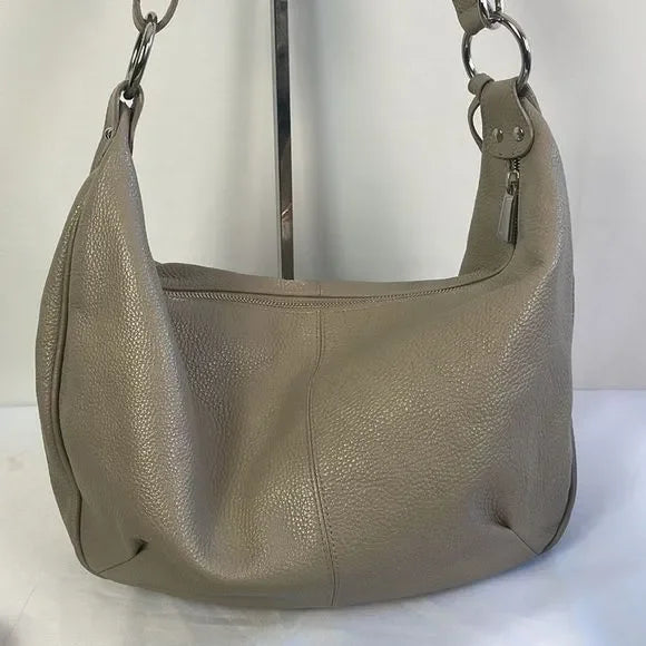 Furla Tan Pebbled Leather Satchel Bag