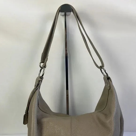 Furla Tan Pebbled Leather Satchel Bag
