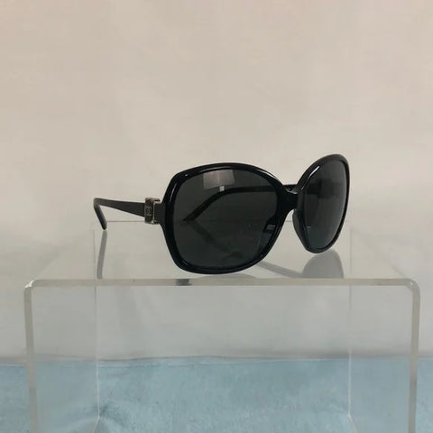 CHANEL Black with Logo Big Frame Sunglasses