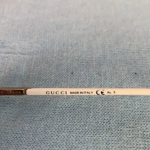 Gucci VTG White Aviator Sunglasses