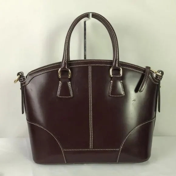 Dooney & Bourke Brown Leather Double Strap Bag