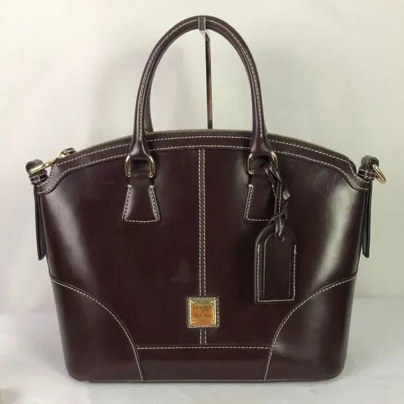 Dooney & Bourke Brown Leather Double Strap Bag