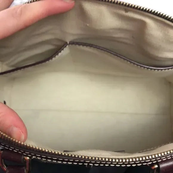 Dooney & Bourke Brown Leather Double Strap Bag