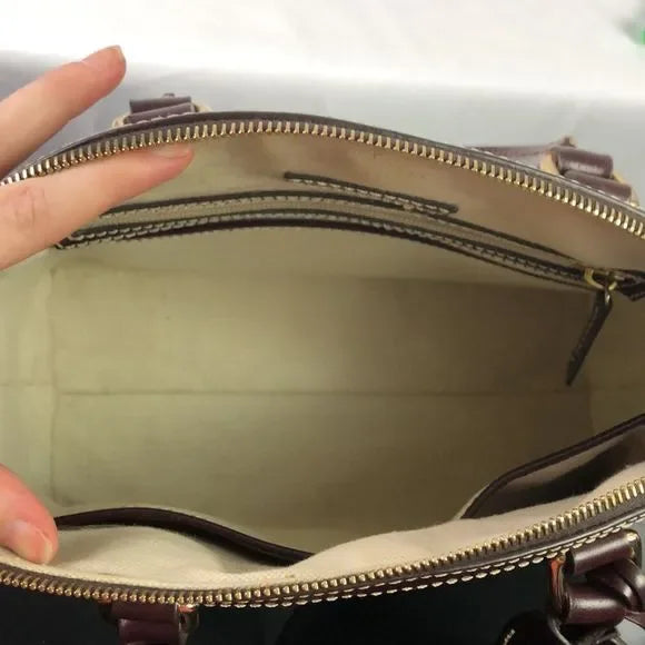 Dooney & Bourke Brown Leather Double Strap Bag