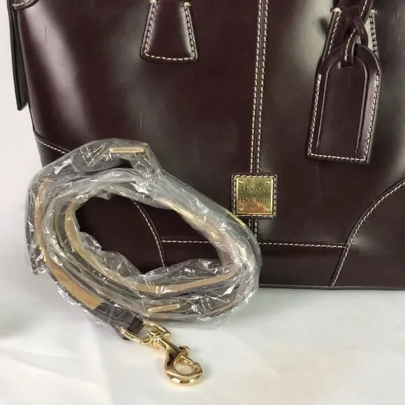 Dooney & Bourke Brown Leather Double Strap Bag