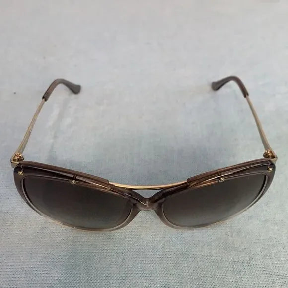 Salvatore Ferragamo light bronze frame sunglasses
