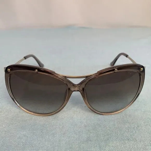 Salvatore Ferragamo light bronze frame sunglasses