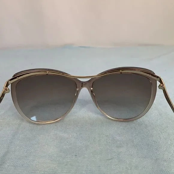 Salvatore Ferragamo light bronze frame sunglasses