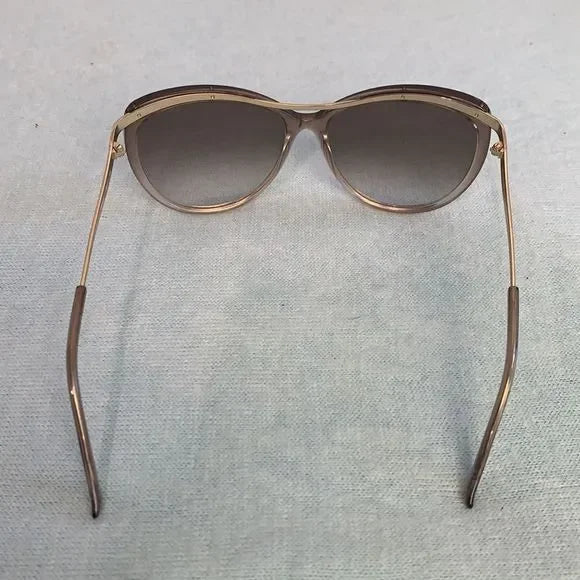 Salvatore Ferragamo light bronze frame sunglasses