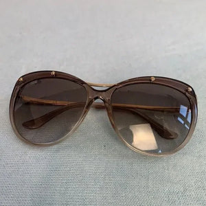 Salvatore Ferragamo light bronze frame sunglasses