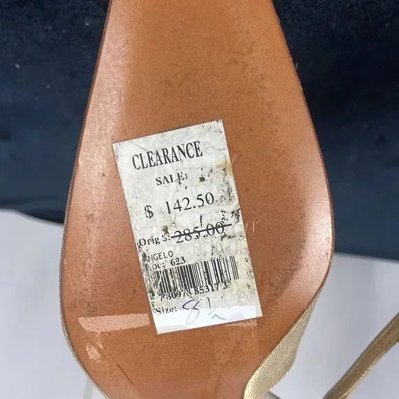Stuart Weitzman Gold Metallic Low Slingback Heels