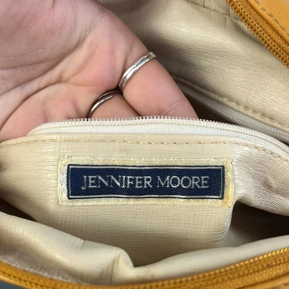 Jennifer Moore Mustard Quilted Bag with Chain Strap