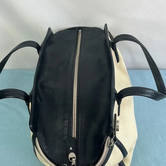 Large Cream with Black Trim Verve Tote Salvatore Ferragamo