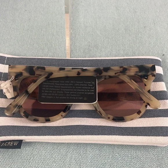 NWT J Crew Brown and Cream Frame Sunglasses