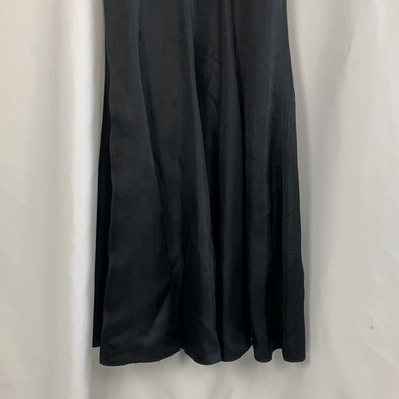 Armani Collezioni Black Pleated Top MIDI Dress