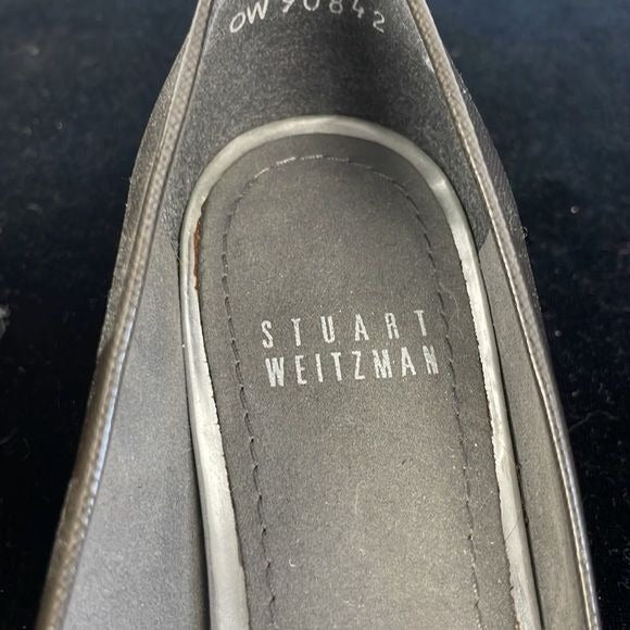 Stuart Weitzman Grey Patent Wedge
