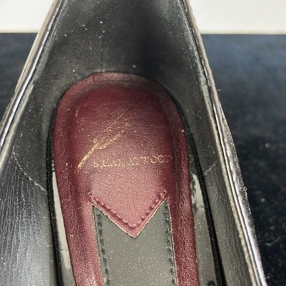 Brian Atwood Red Black Ombré Patent Block Heels