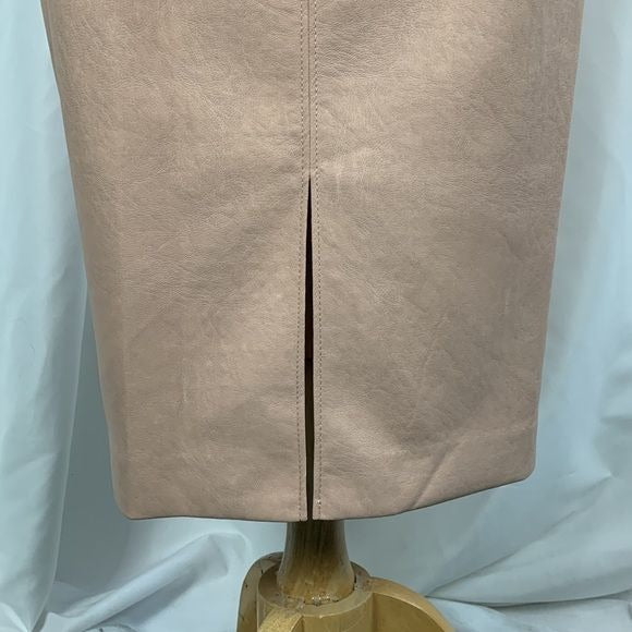 BCBG NWT Pink Faux Leather MIDI Dress
