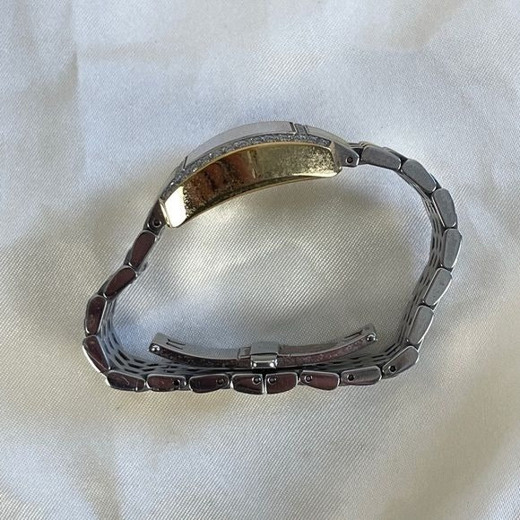 Michele gold and silver watch with diamonds