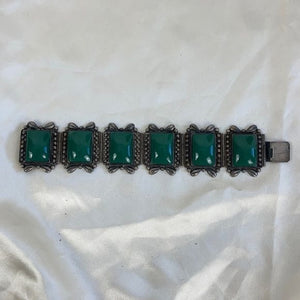 Vintage jade sterling bracelet
