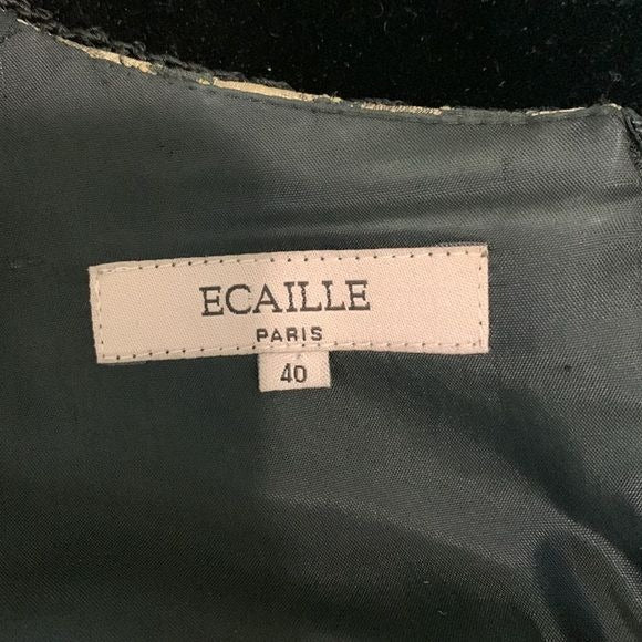 Ecaille Tan and Black Geo Print MIDI Dress