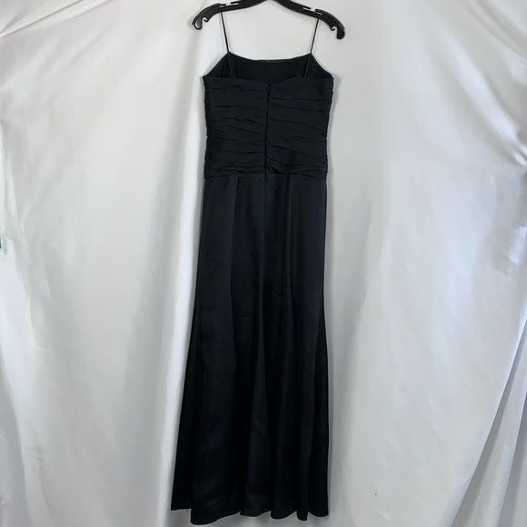 Armani Collezioni Black Pleated Top MIDI Dress