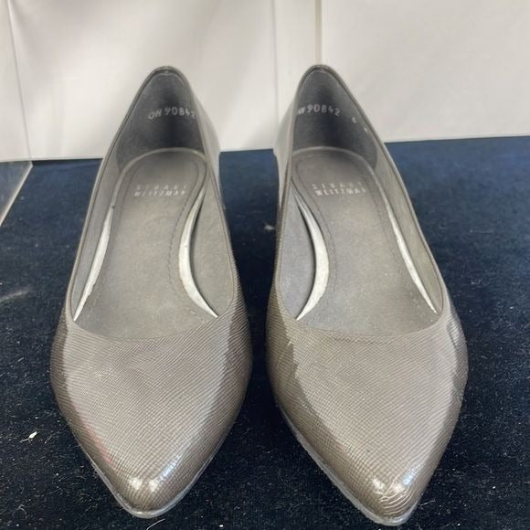 Stuart Weitzman Grey Patent Wedge