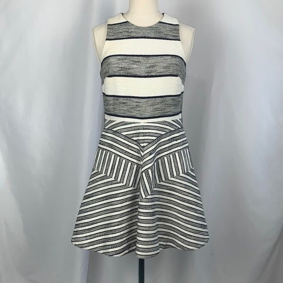 3.1 Philip Lim White Navy Fit Flare Dress