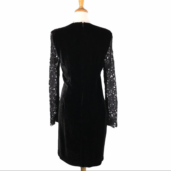 Elie Tahari Black Velvet & Lace Dress Elie Tahari Black Velvet & Lace Dress