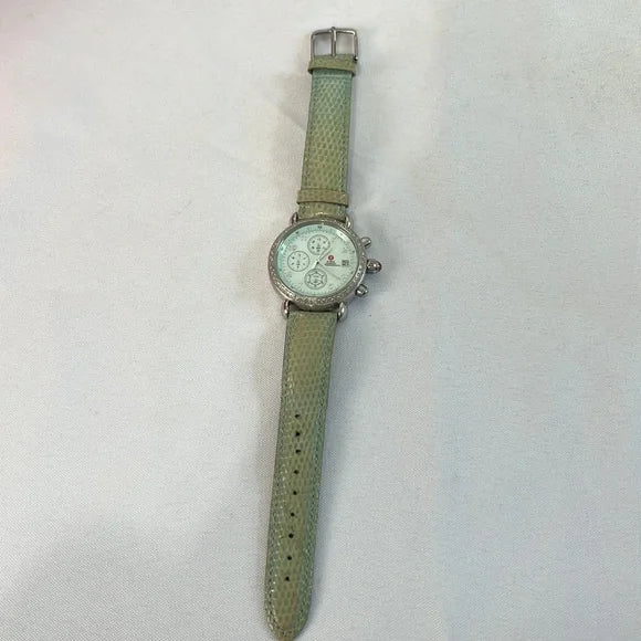 Green Mother of Pearl Face Watch