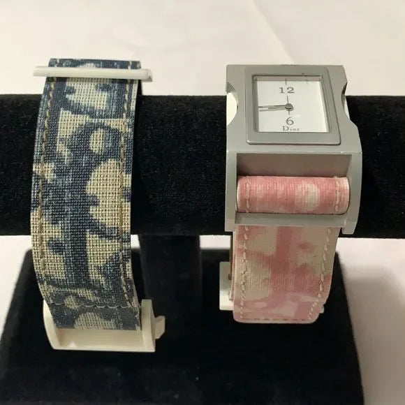 Christian Dior Logo Strap Blue/Pink Watch