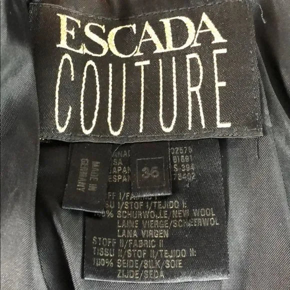 Escada Black Dress with Velvet Trim