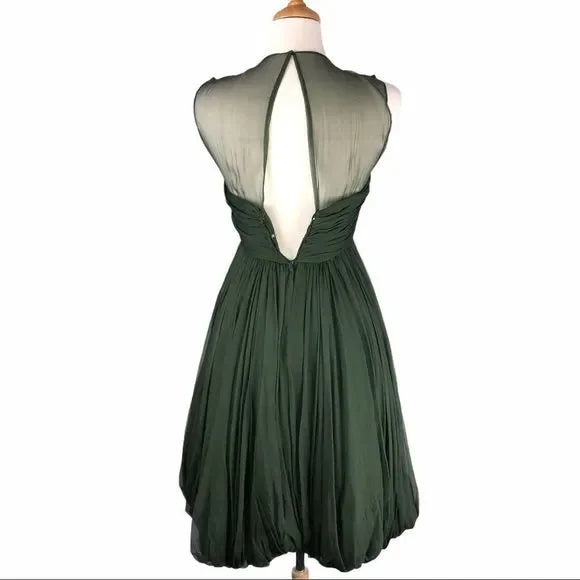 Bruce Oldfield Vintage Hunter Green Dress