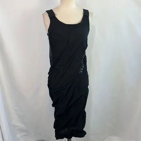 Dolce&Gabanna Black Cindhed with Hook/eye Detail Dress