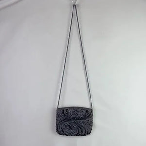 Grey Beaded Evening Bag