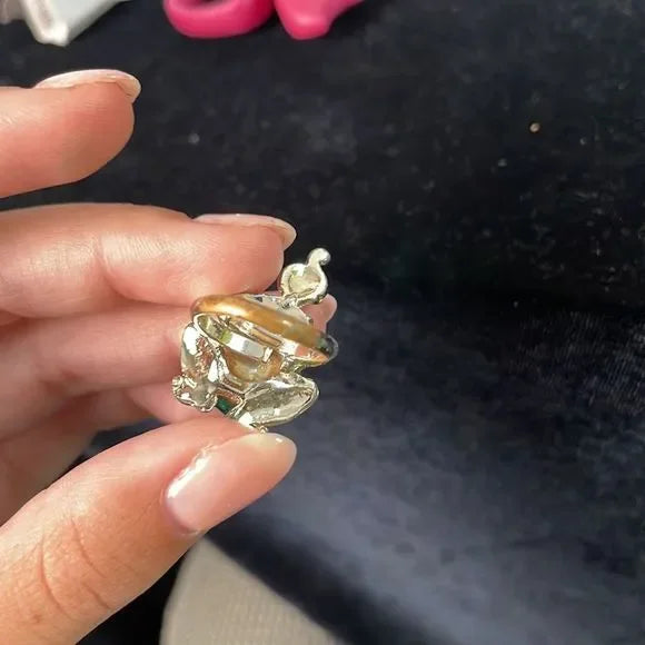 Big Green Stone Genie Vintage Ring