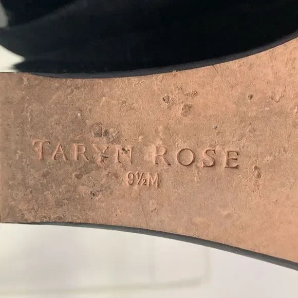 Taryn Rose Black Suede Wedge Booties