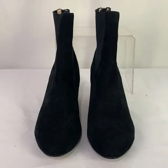 Taryn Rose Black Suede Wedge Booties